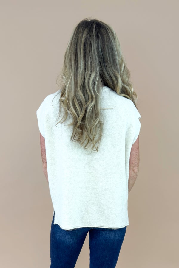 WILDHEART OATMEAL SLEEVELESS SWEATER
