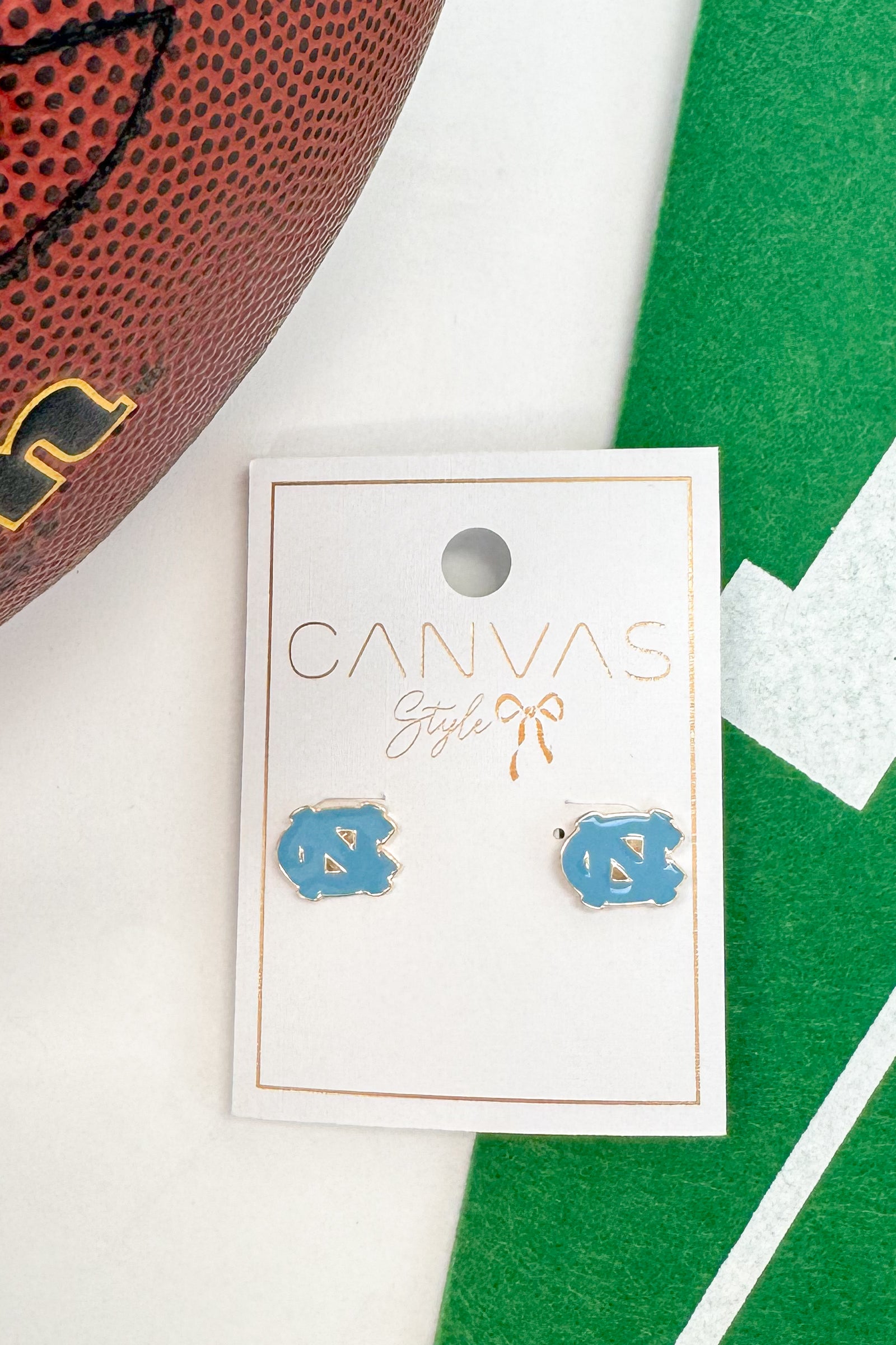 North Carolina Tarheels Enamel Logo Stud Earrings