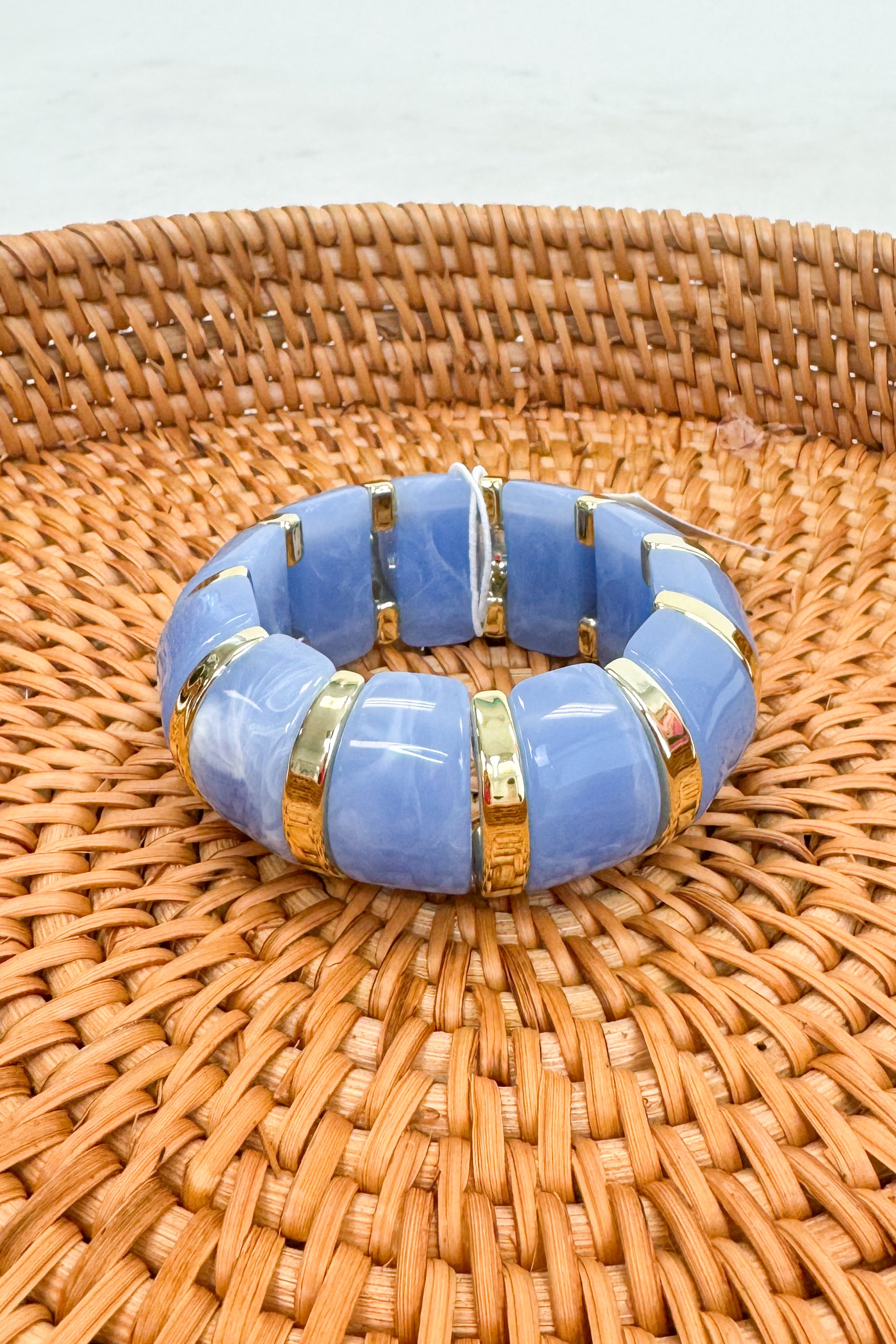Marble Effect Stretch Resin Bracelet