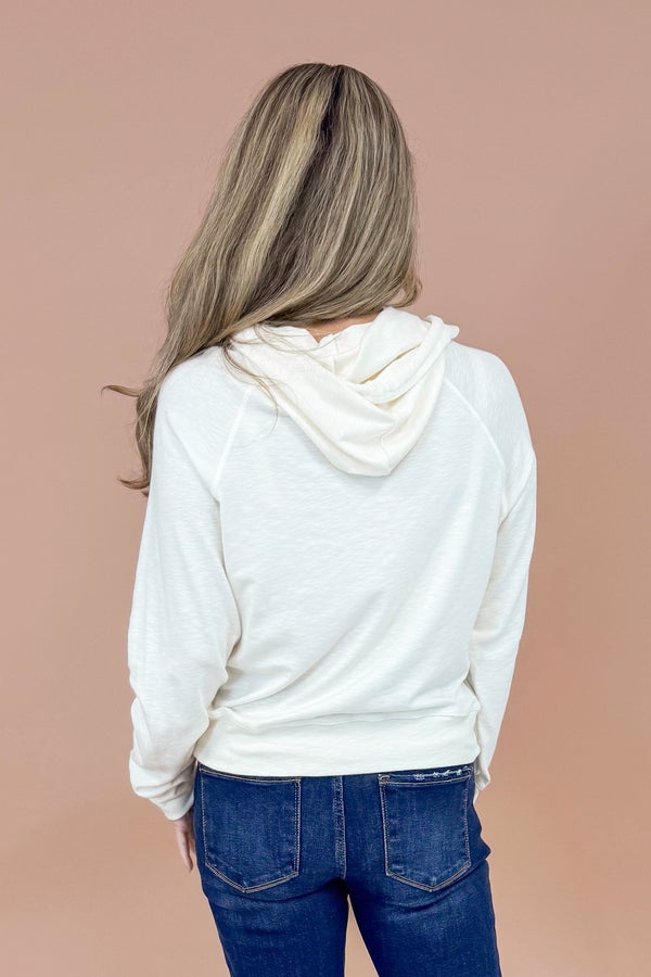 Power Move Ivory Hooded Sweatshirt