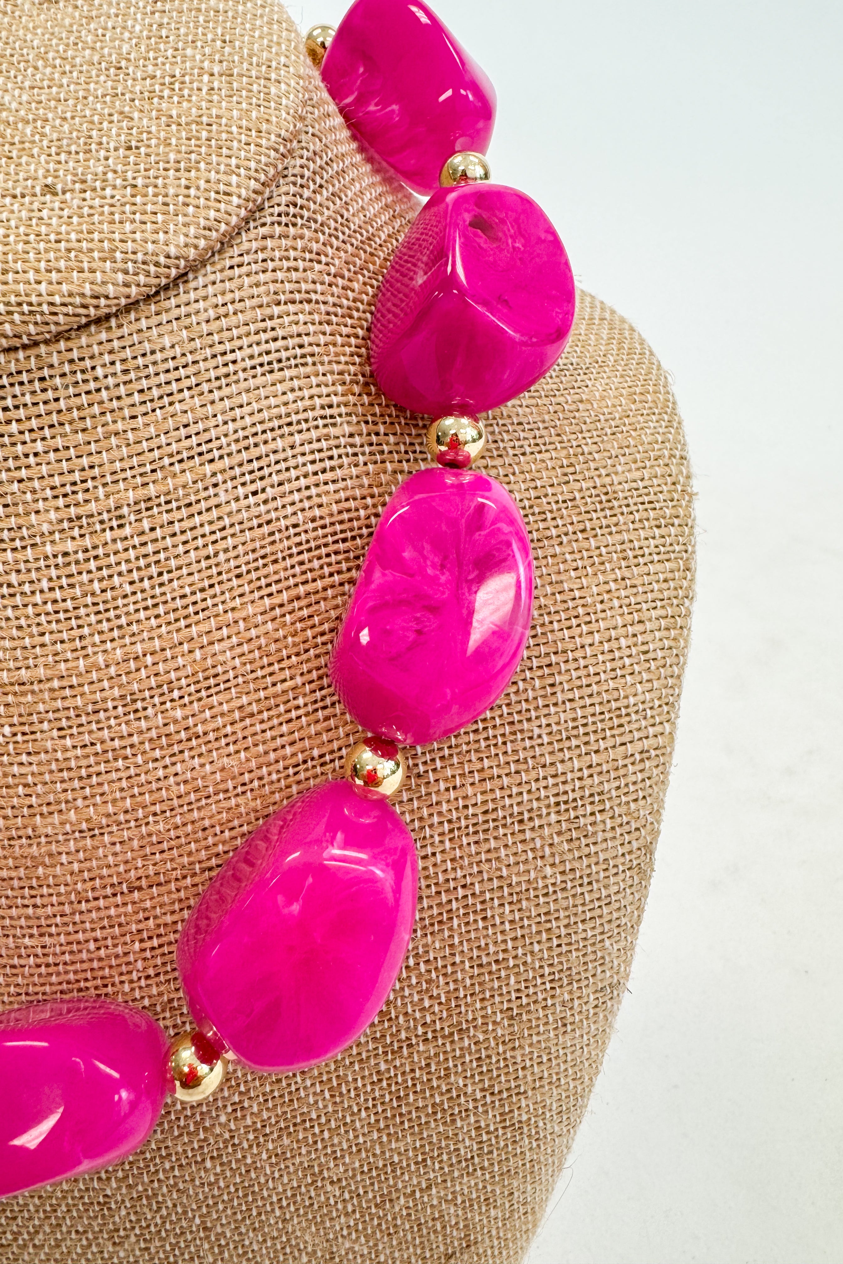 Reagan Marble Pebble And Ball Necklace