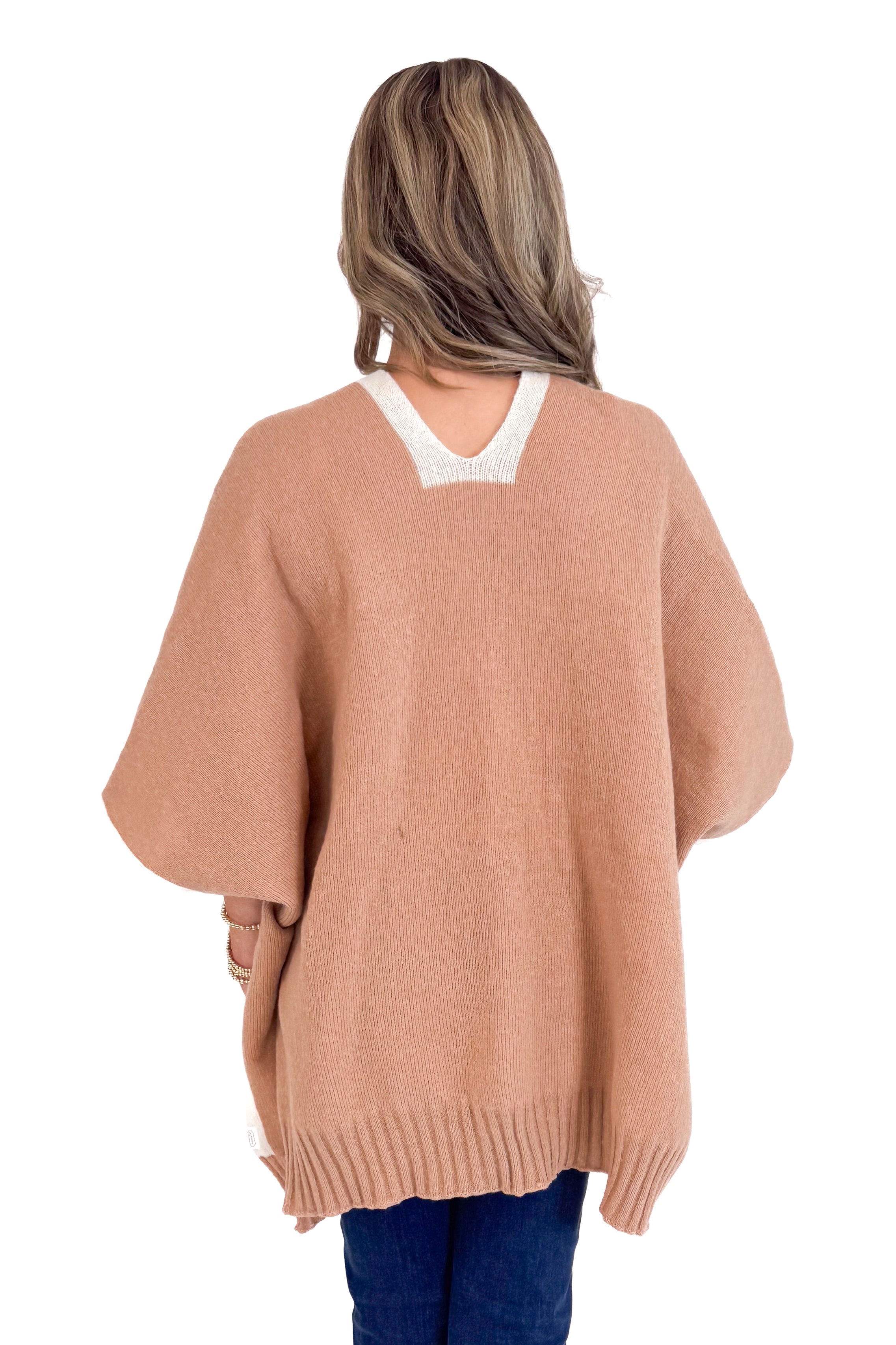Bringham Tan Reversable Poncho by MudPie
