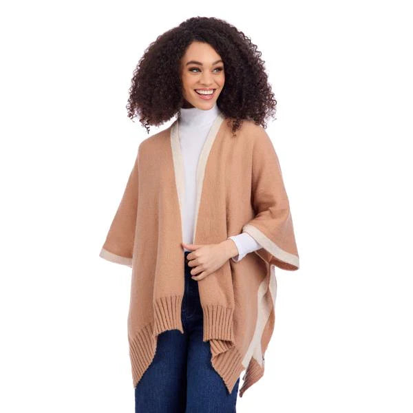 Bringham Tan Reversable Poncho by MudPie