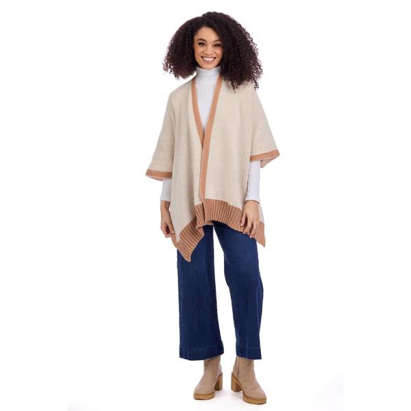 Bringham Tan Reversable Poncho by MudPie