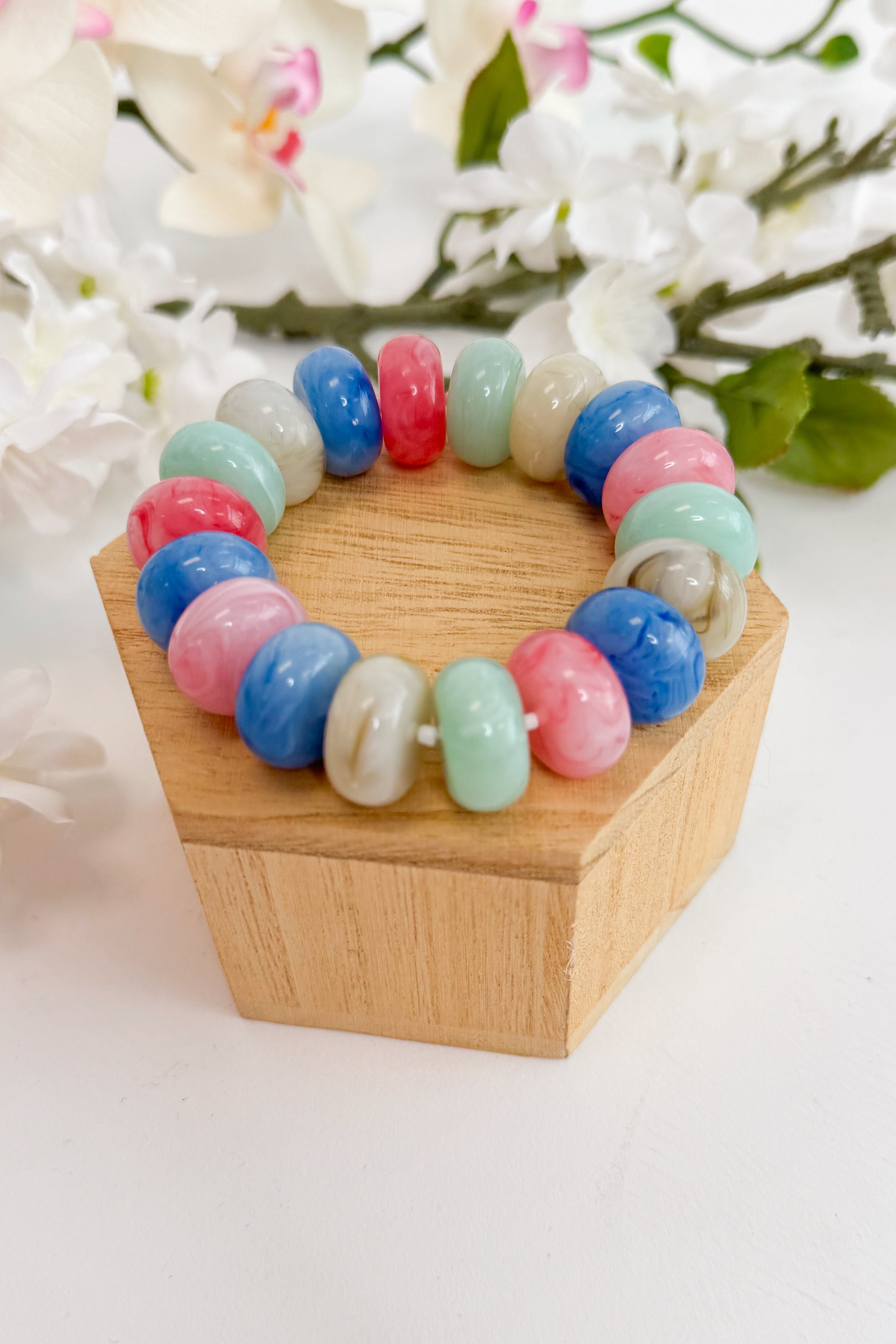 Claire Chunky Marble Beaded Bracelet