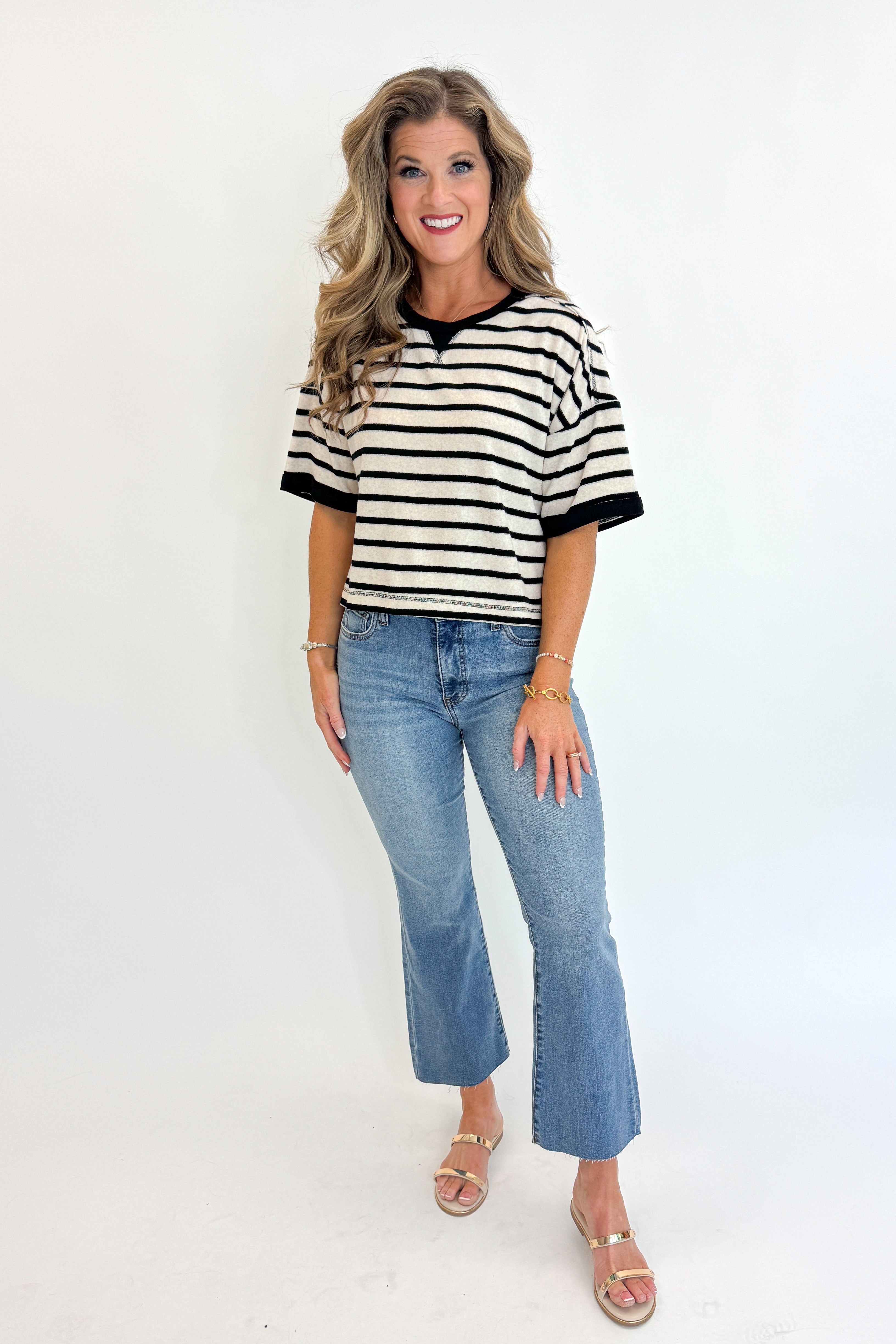 Front view of woman wearing Swagger Boutique&