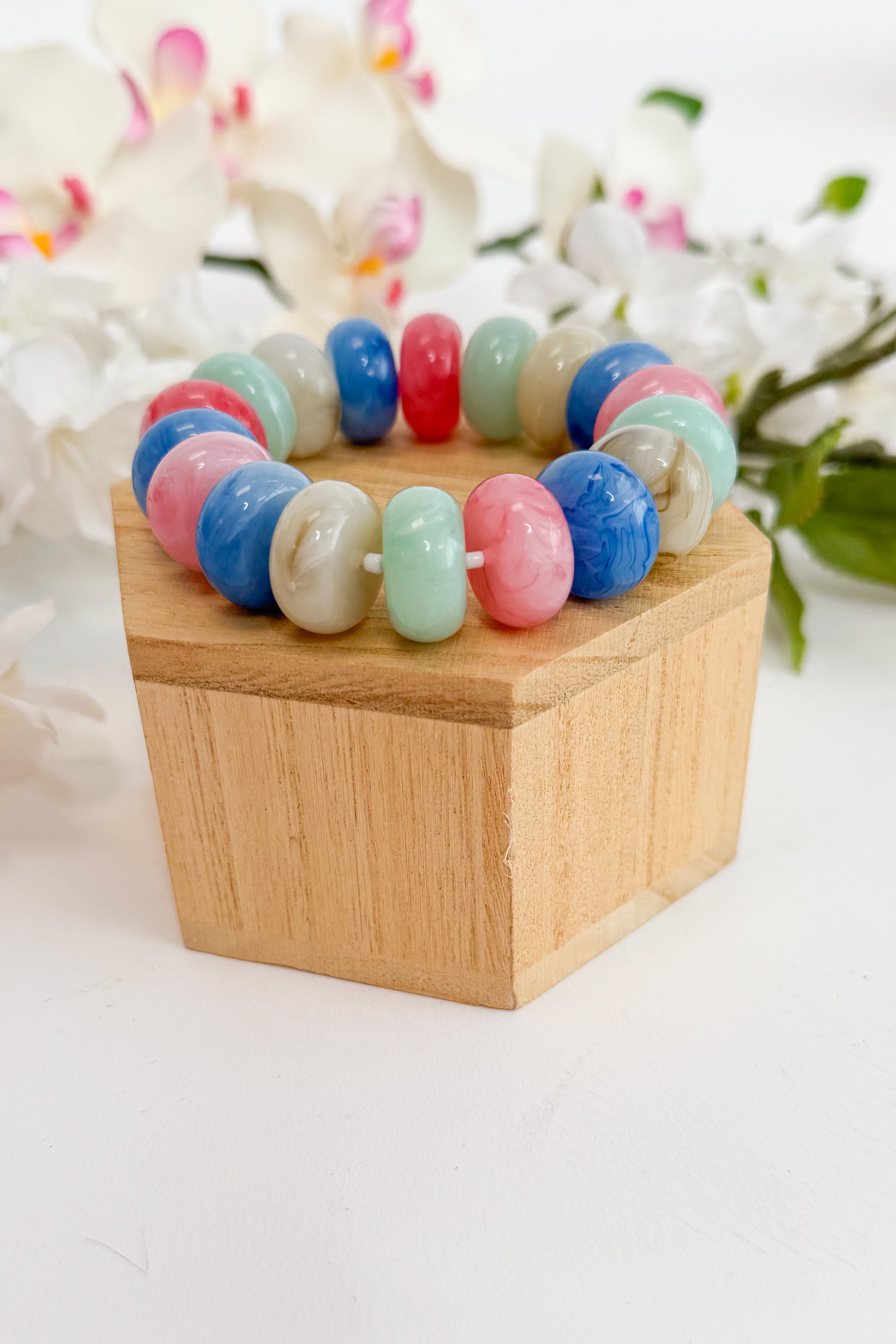 Claire Chunky Marble Beaded Bracelet