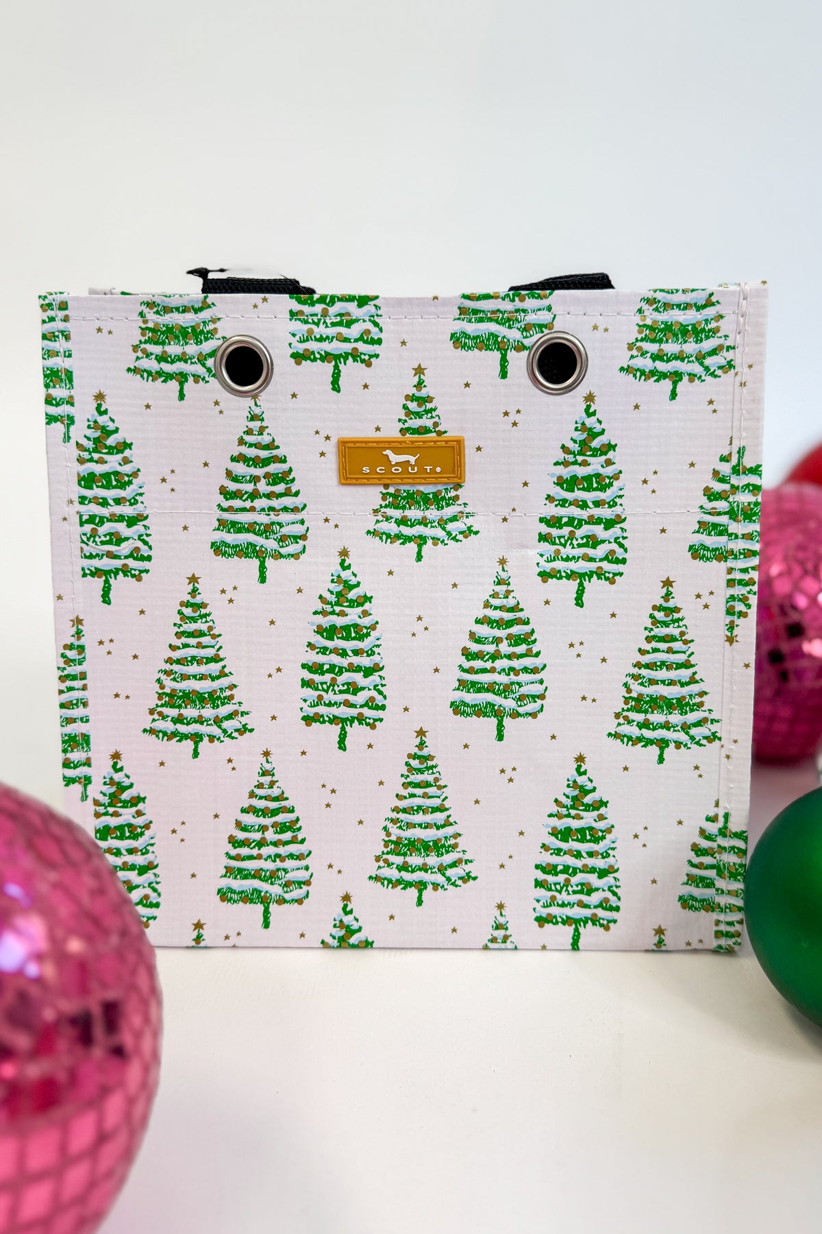 closeup of spruce springsteen Christmas 2026 Scout Small Gift Bag