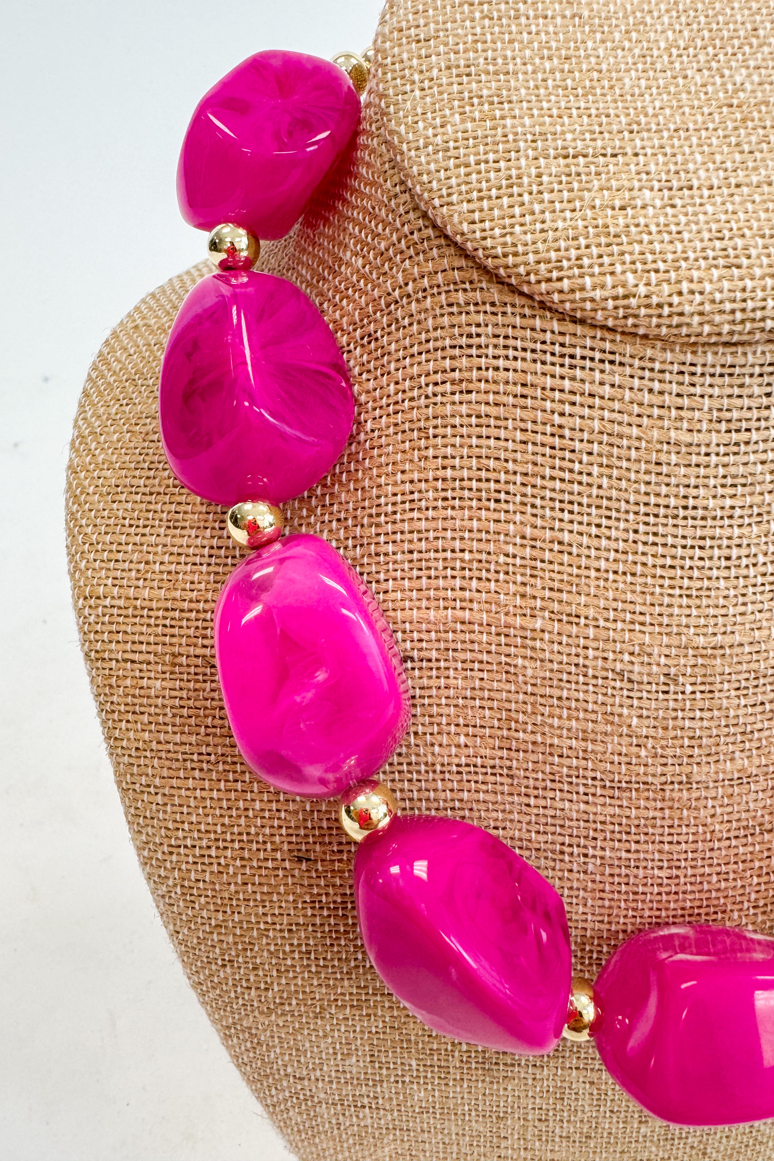 Reagan Marble Pebble And Ball Necklace