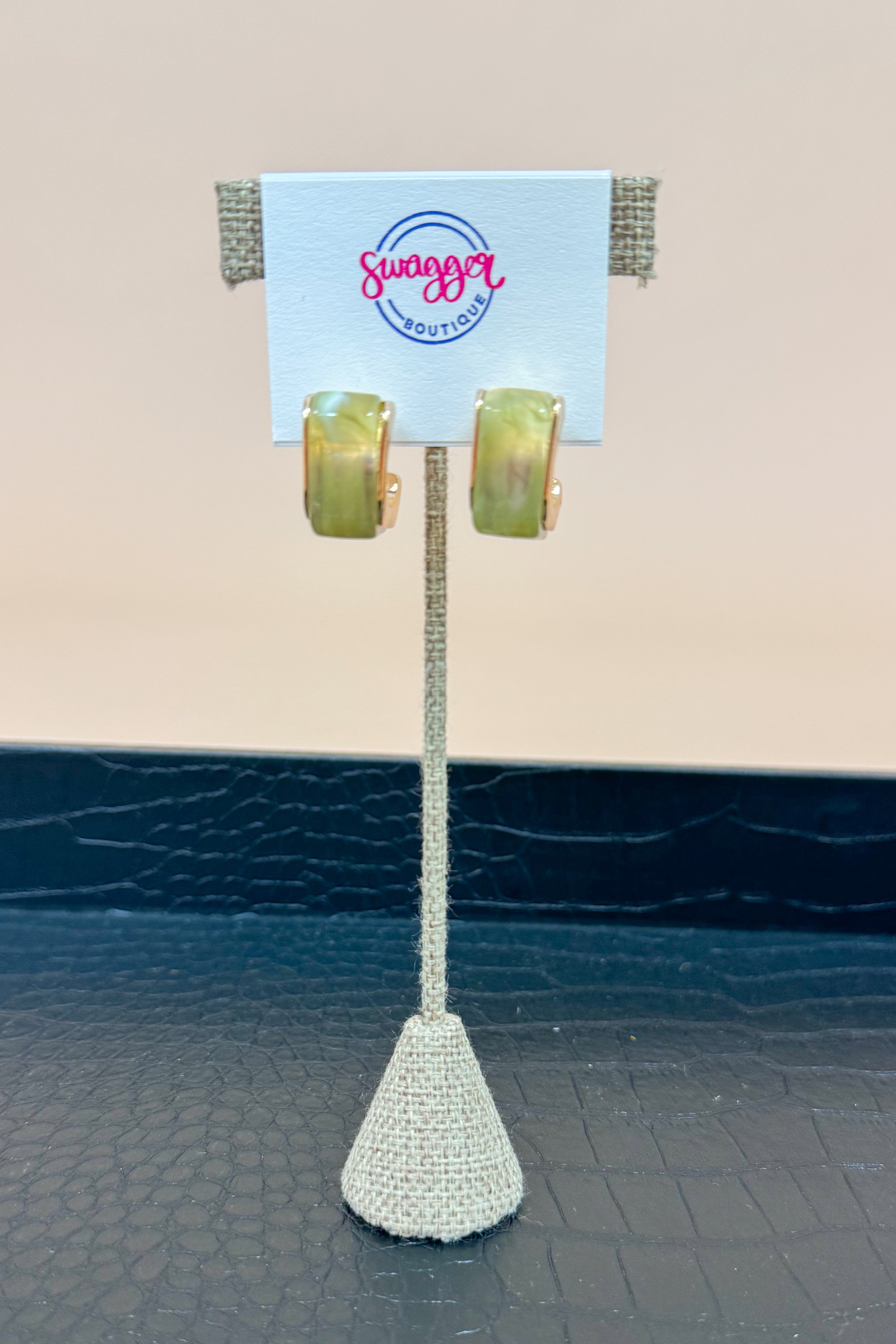 Jamie Resin Square Open Hoops