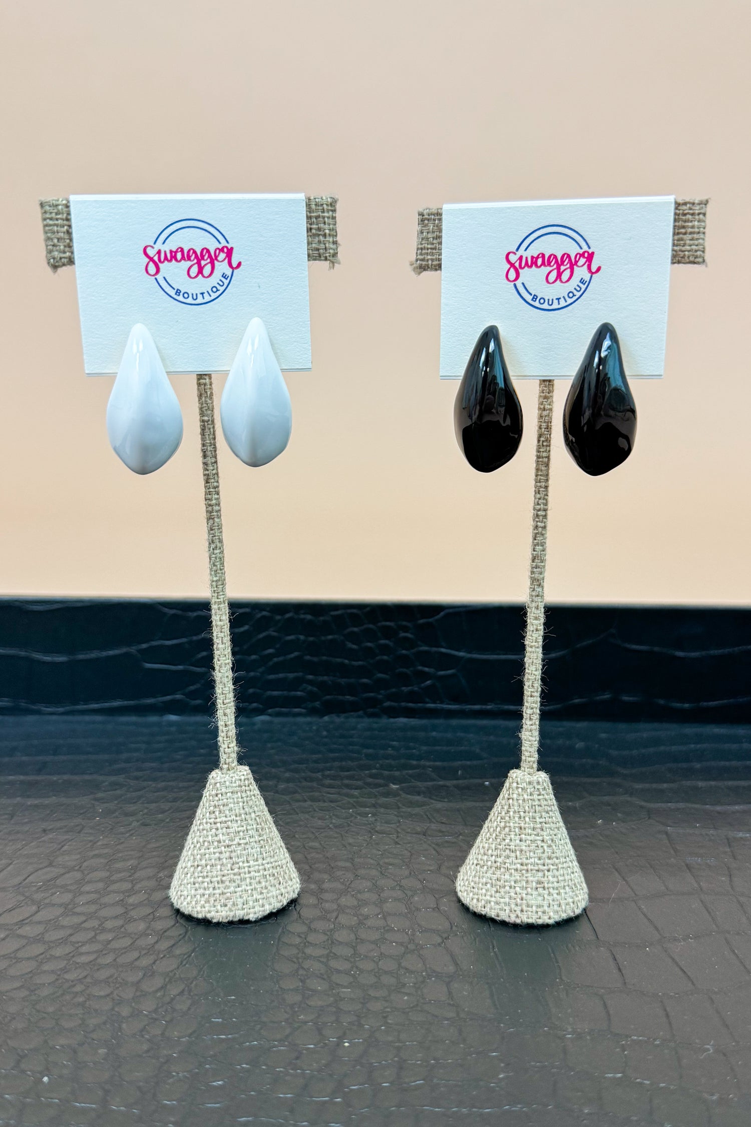 Alyssa Color Coated Angled Teardrop Earrings