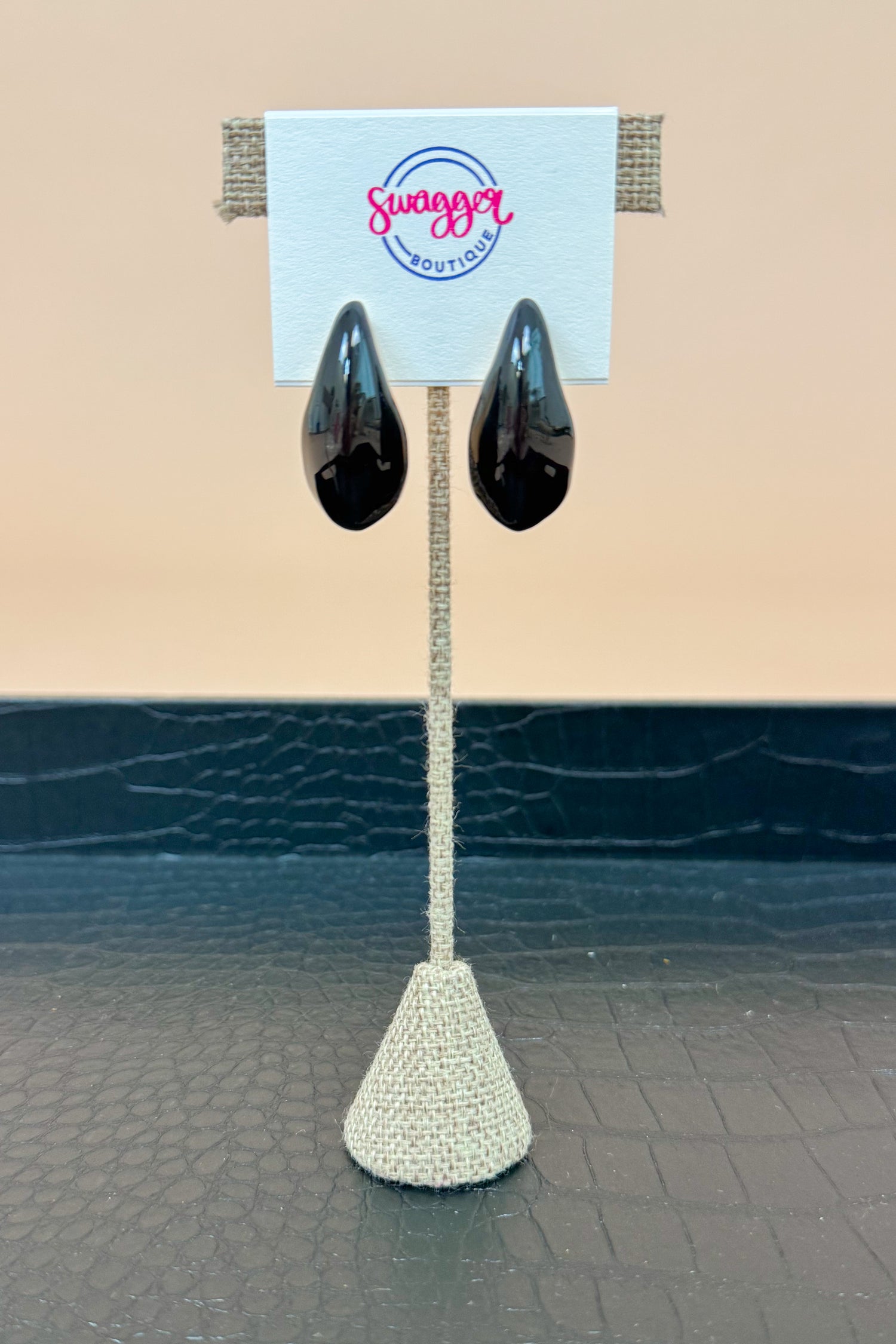 Alyssa Color Coated Angled Teardrop Earrings