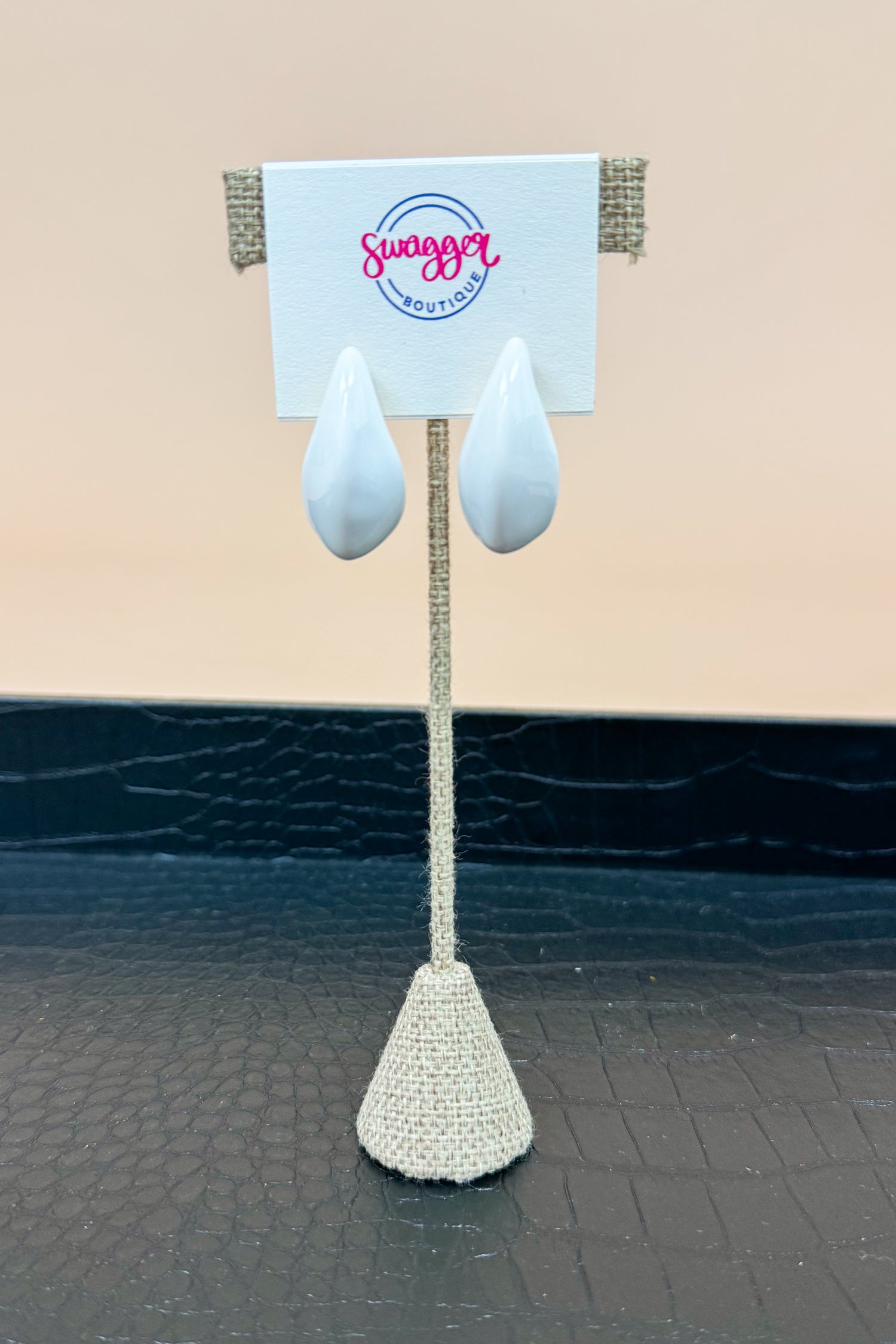 Alyssa Color Coated Angled Teardrop Earrings