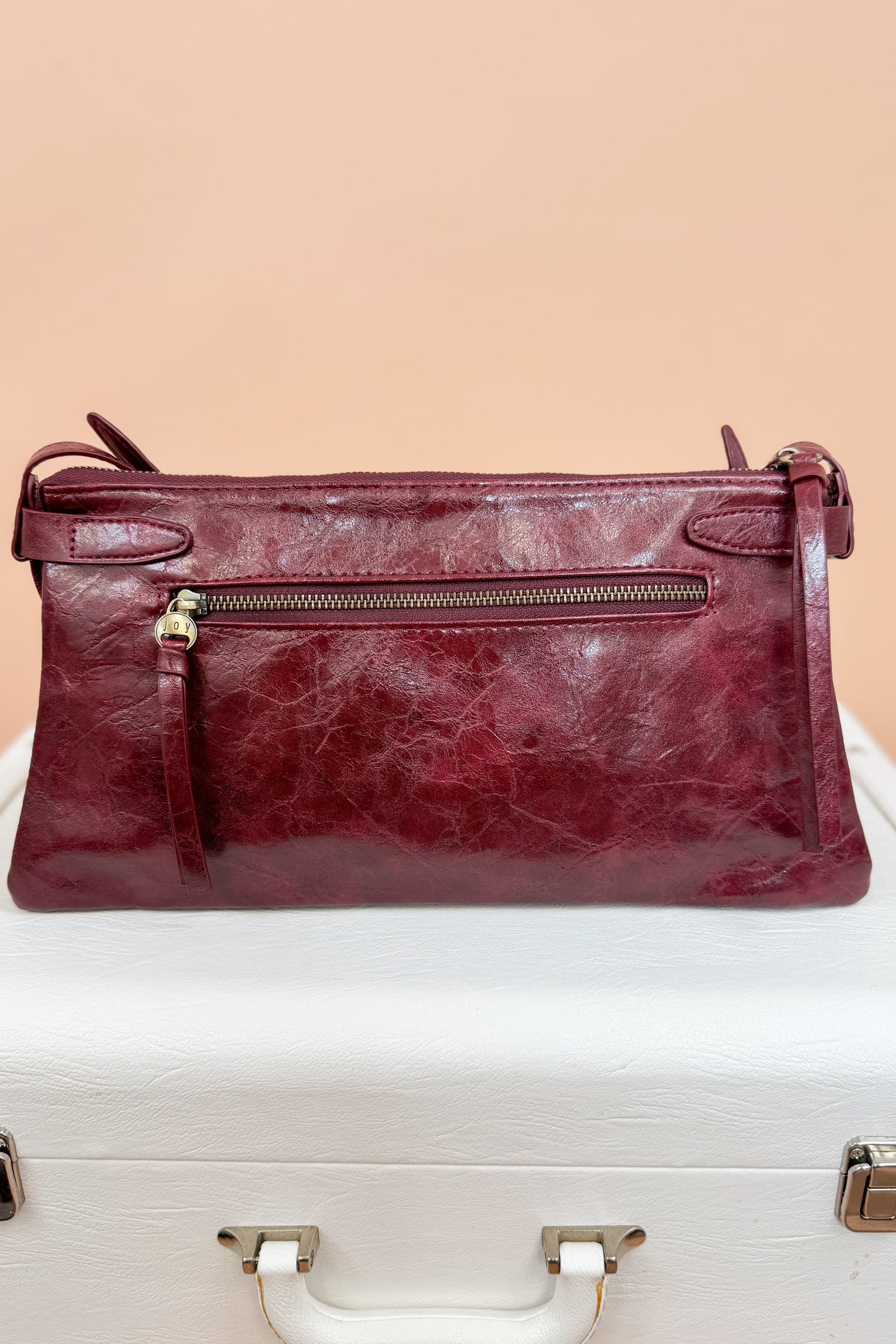 Wine Eve Trapeze Shoulder Bag