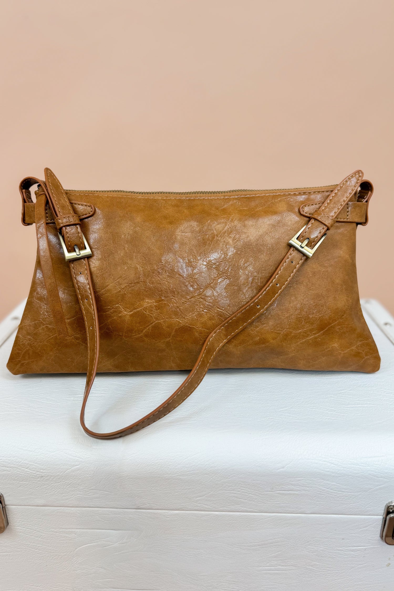 Buck Tan Eve Trapeze Shoulder Bag