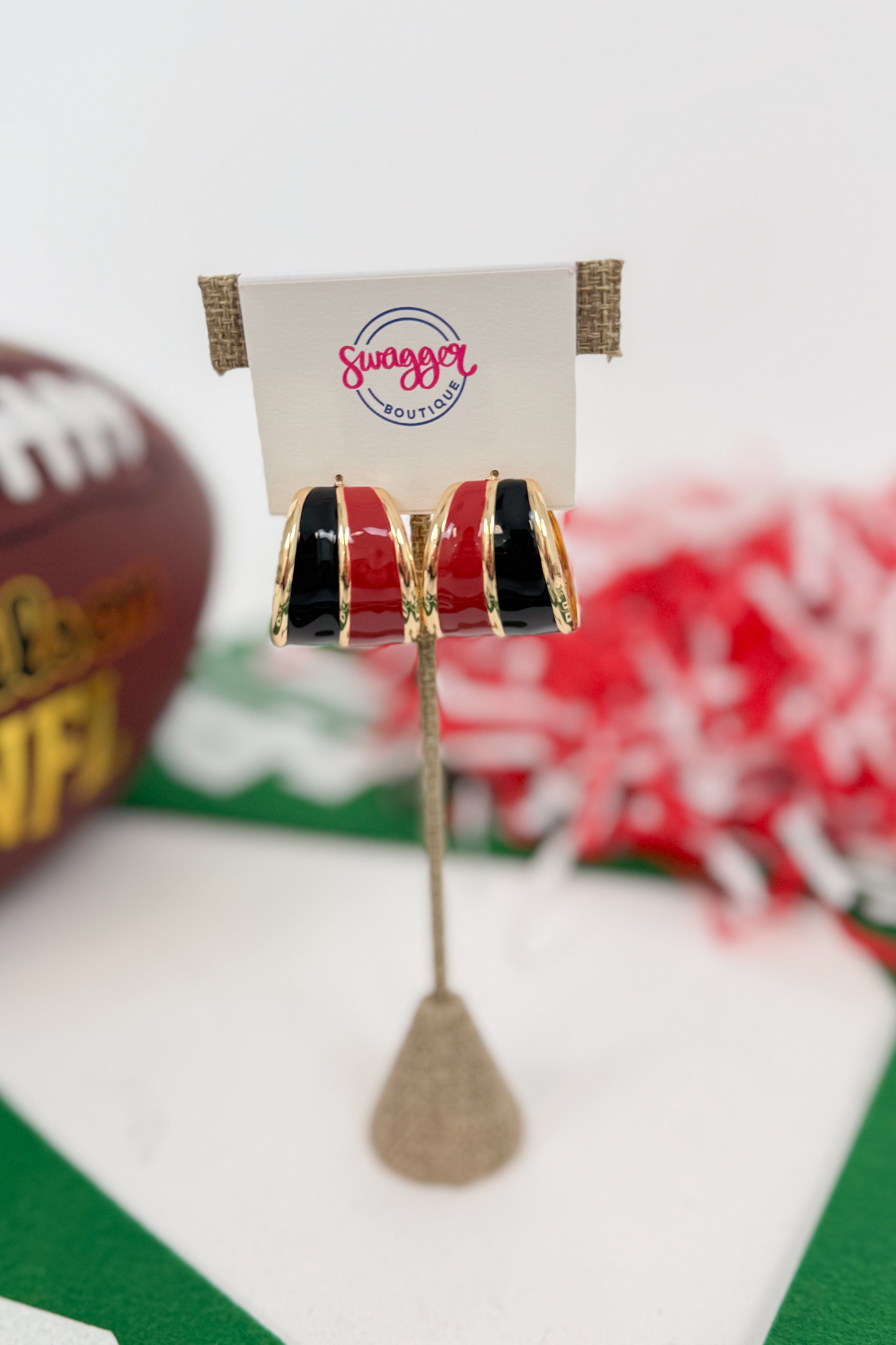 Gameday Two Tone Wide Acrylic 1" Hoops