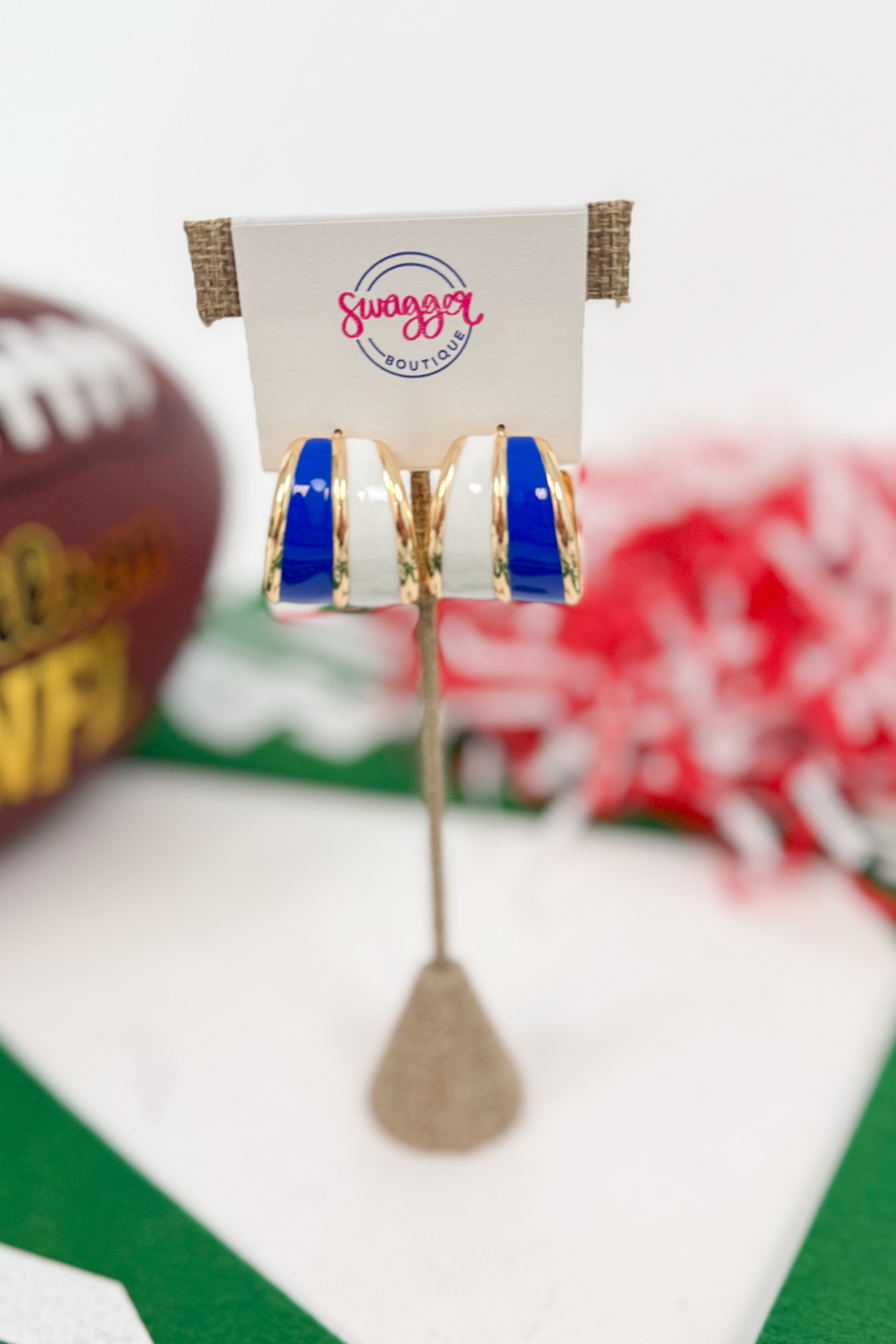 Gameday Two Tone Wide Acrylic 1" Hoops
