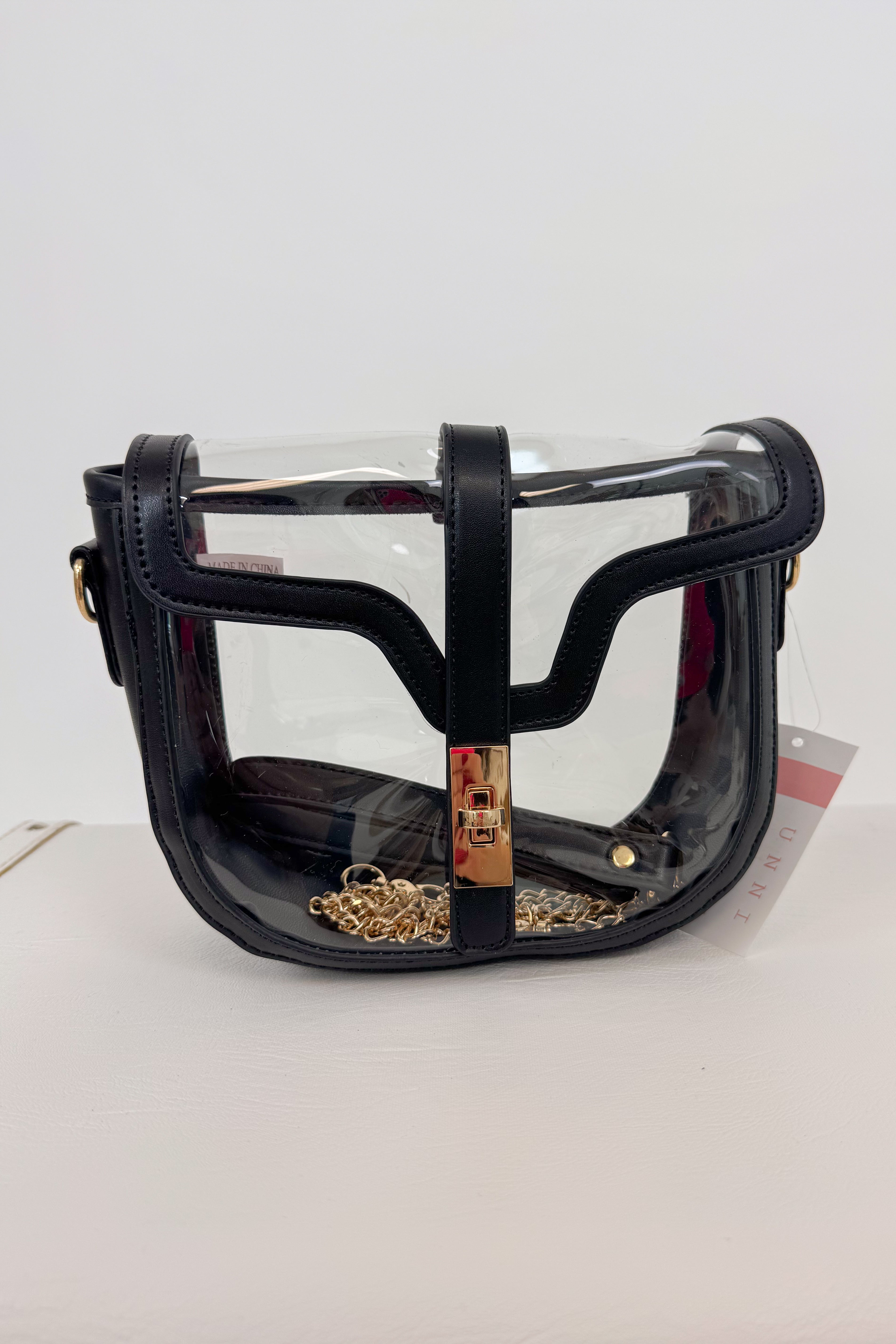 Clear Saddle Bag Crossbody Bag