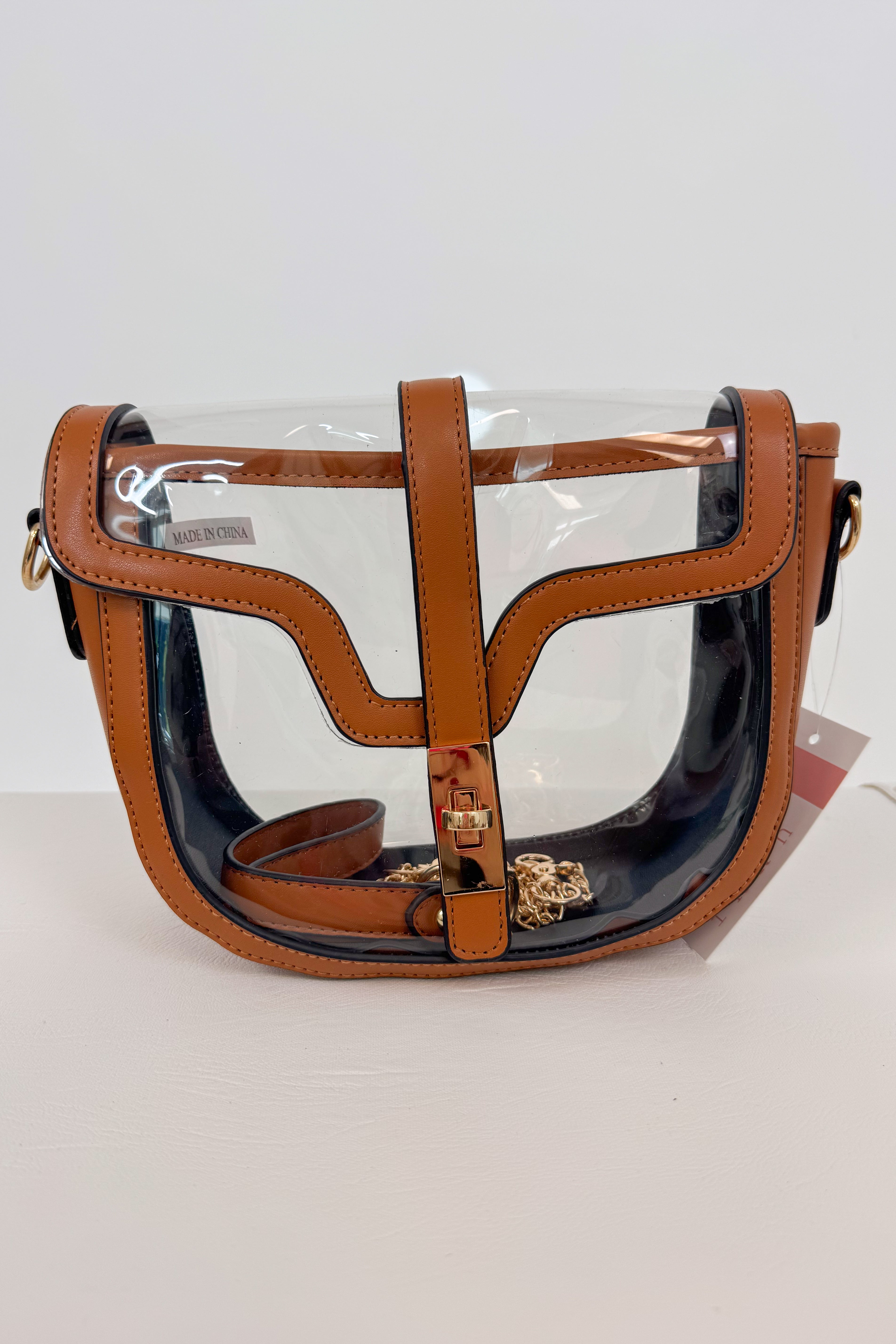 Clear Saddle Bag Crossbody Bag