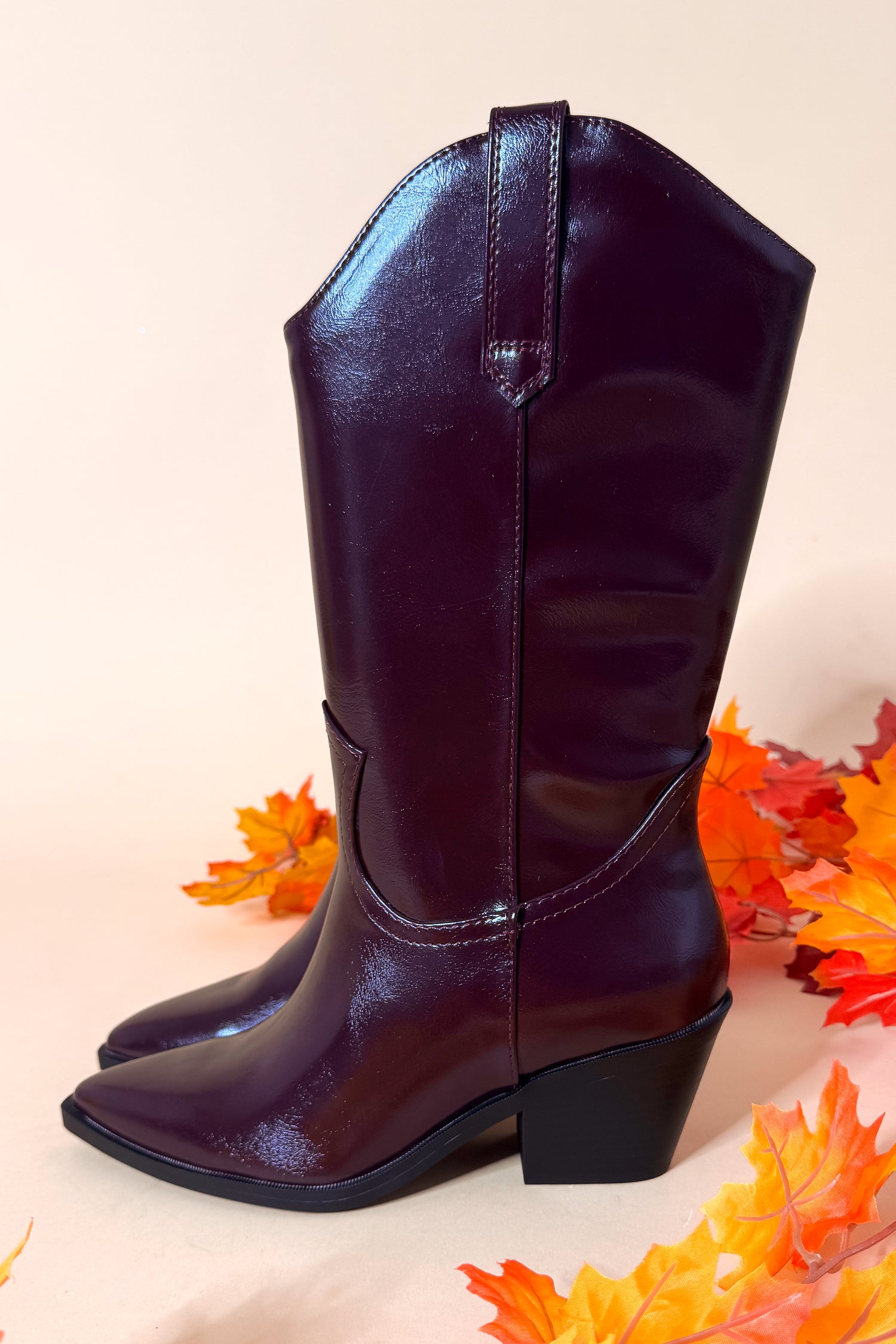 picture of Keyman Wine Pointed Toe Boots
