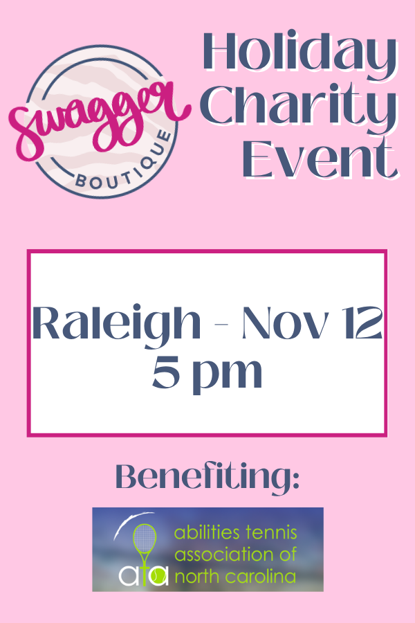 A pink promotional flyer for the &