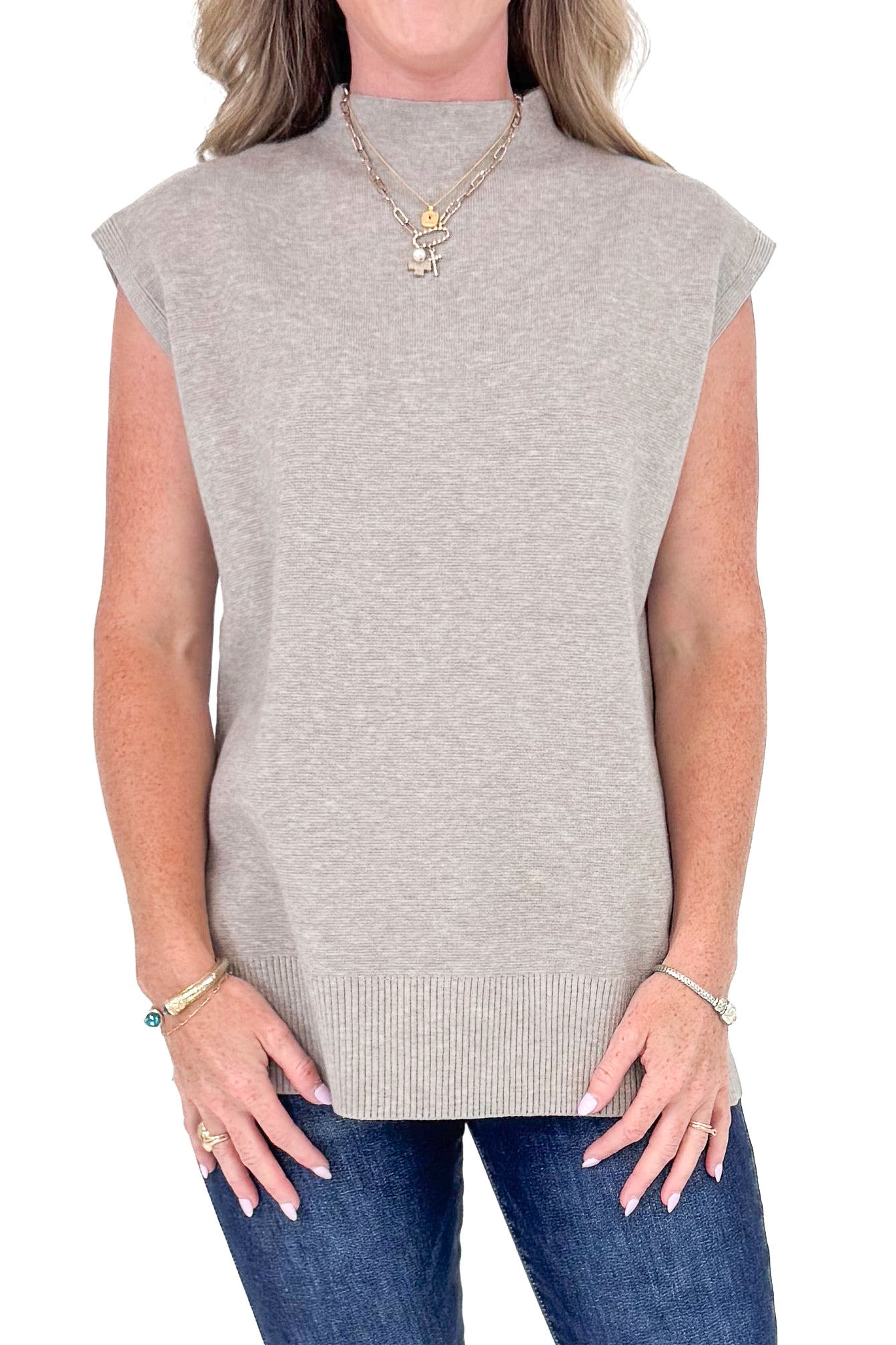 Love You A Latte Mocha Sleeveless Sweater