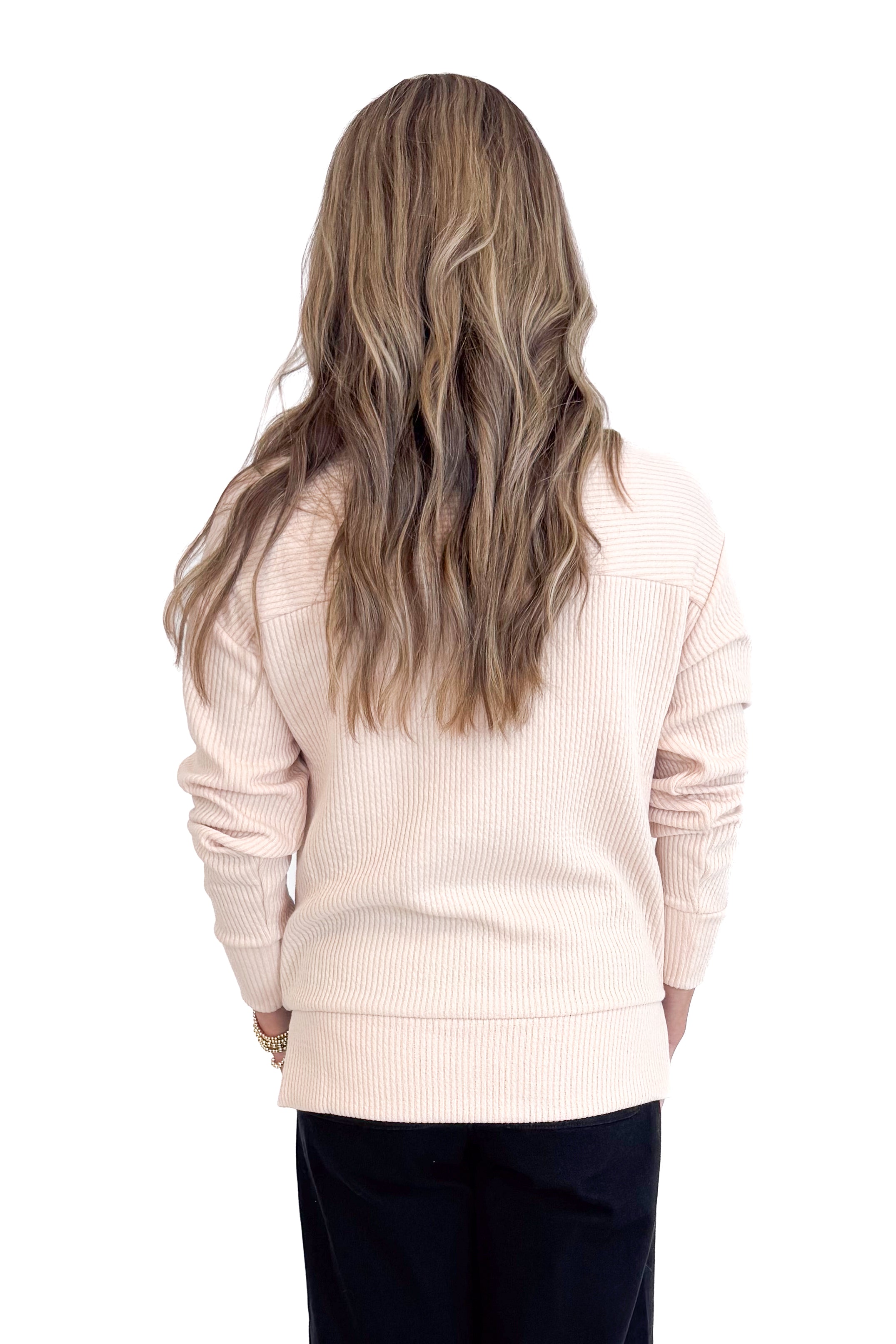 Autumn Affair Oatmeal Textured 1/4 Zip Sweatshirt