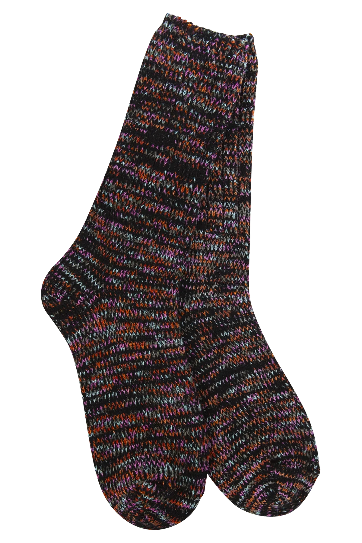 Multicolored sock on a white background