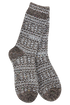 Pair of gray and white marbled socks on a white background