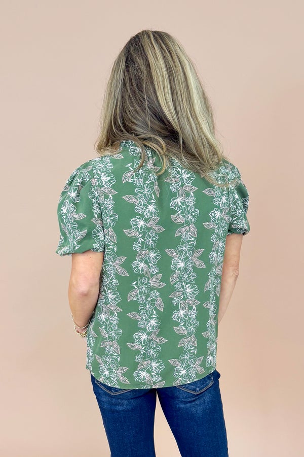 Lainey Top In Olive Secret Garden