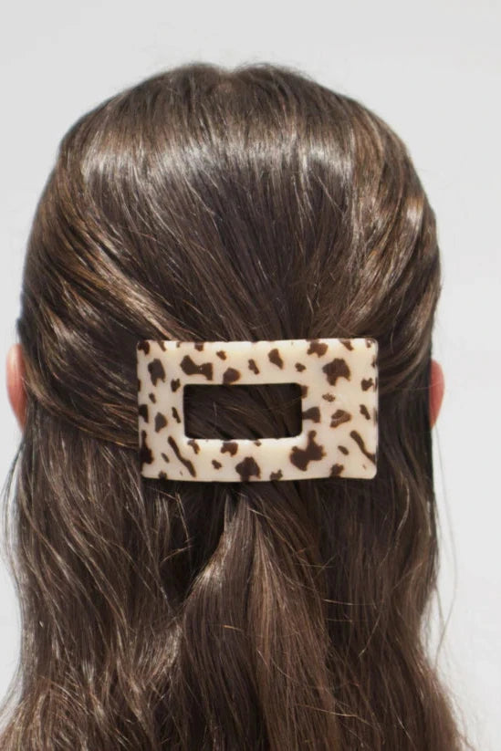Blonde Tortoise Small Rectangle Flat Clip