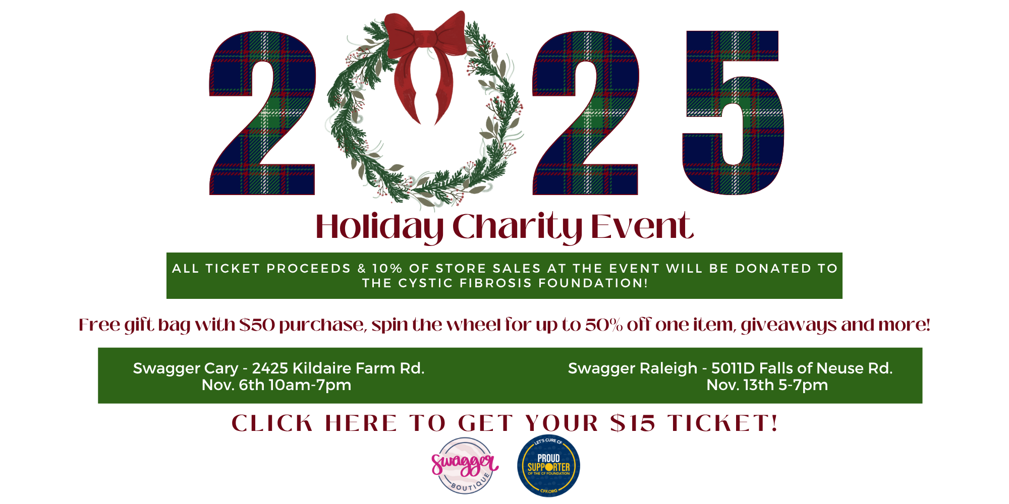 graphic for holiday charity event