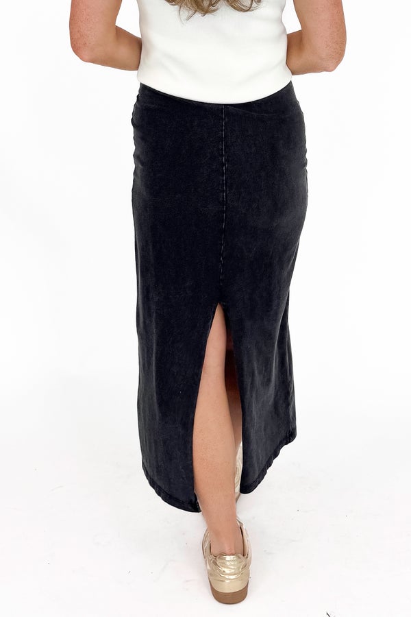 Gail Midi Skirt In Black by Z Supply
