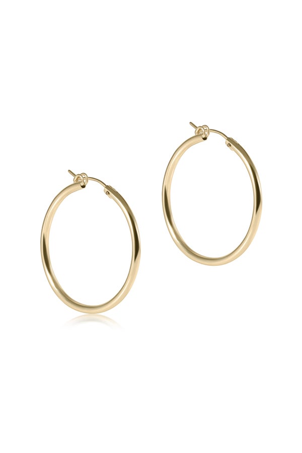 Round Gold 1.25&quot; Enewton Hoop Earring Smooth