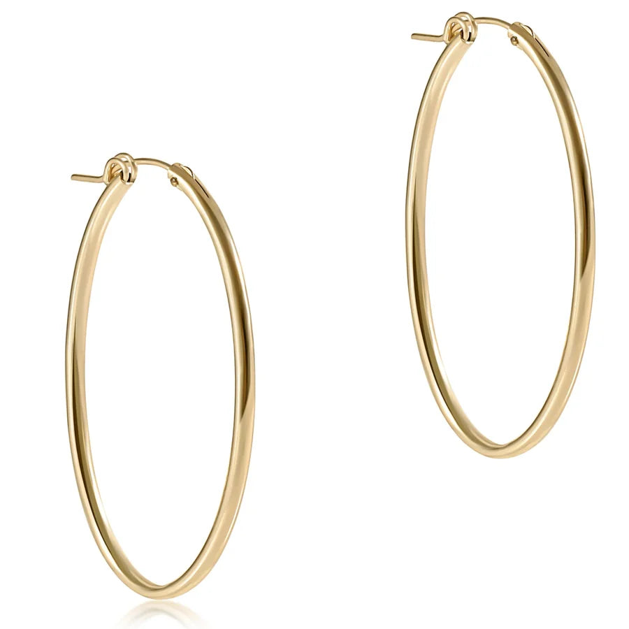 Oval Gold 2&quot; Hoop - Smooth by enewton