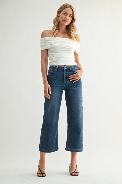 Andrea Dark Denim Sweatpant Jeans by Just Black Denim