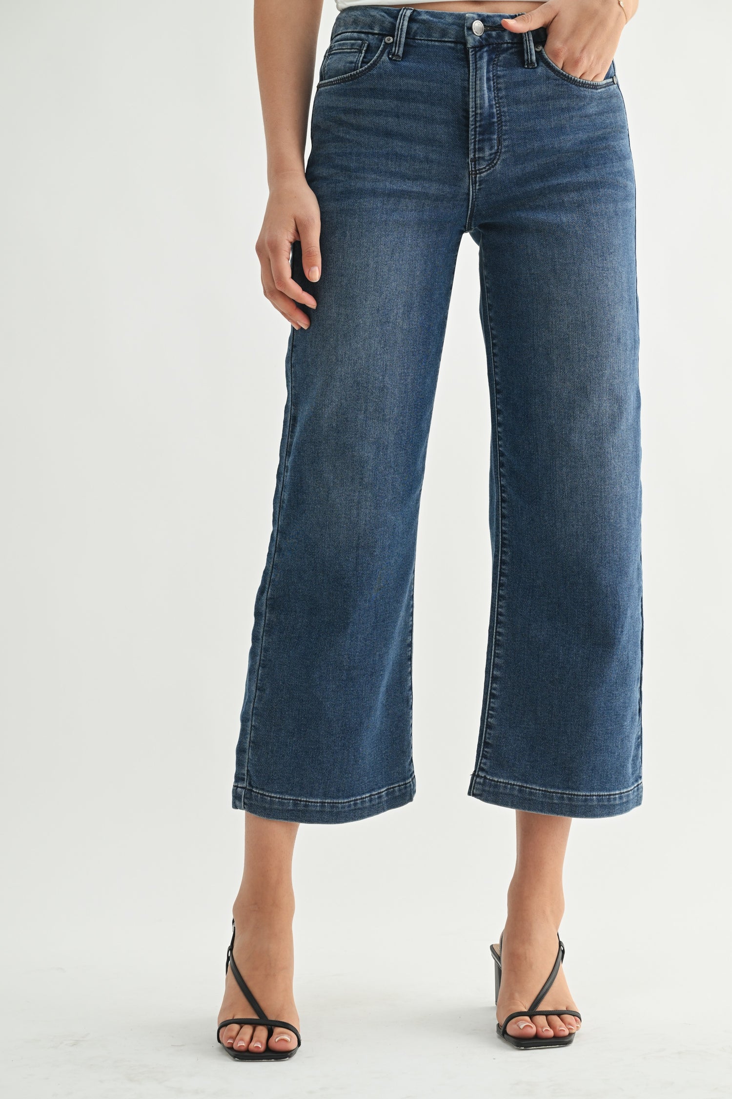 Andrea Dark Denim Sweatpant Jeans by Just Black Denim