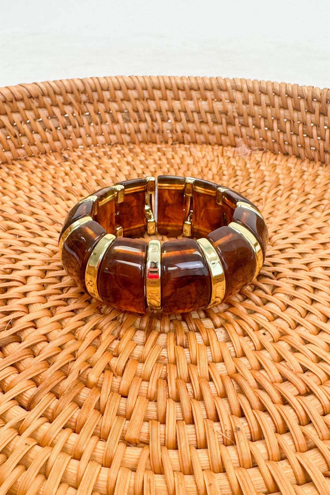 Marble Effect Stretch Resin Bracelet