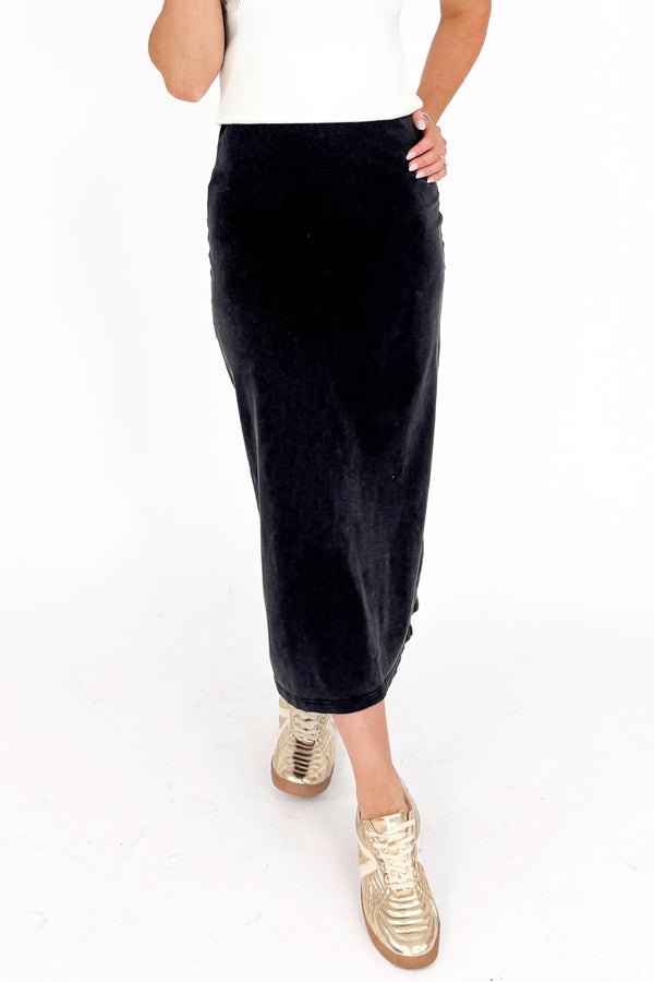 Gail Midi Skirt In Black by Z Supply
