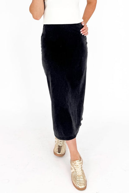 Gail Midi Skirt In Black by Z Supply