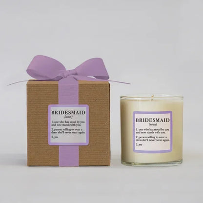 Bridesmaid Definition Ella B Candle
