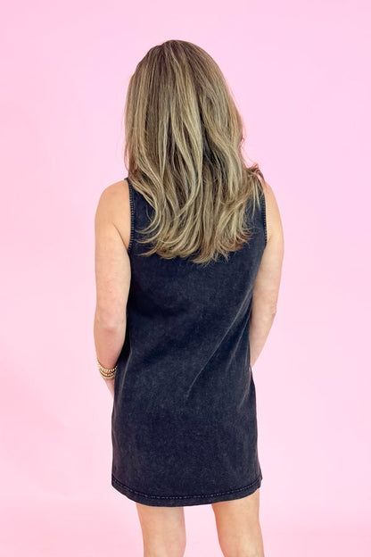 Sloane V-Neck Mini Dress In Black by Z Supply