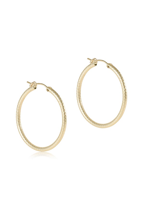 Round Gold 1.25&quot; Hoop Enewton Gold Earring - Textured