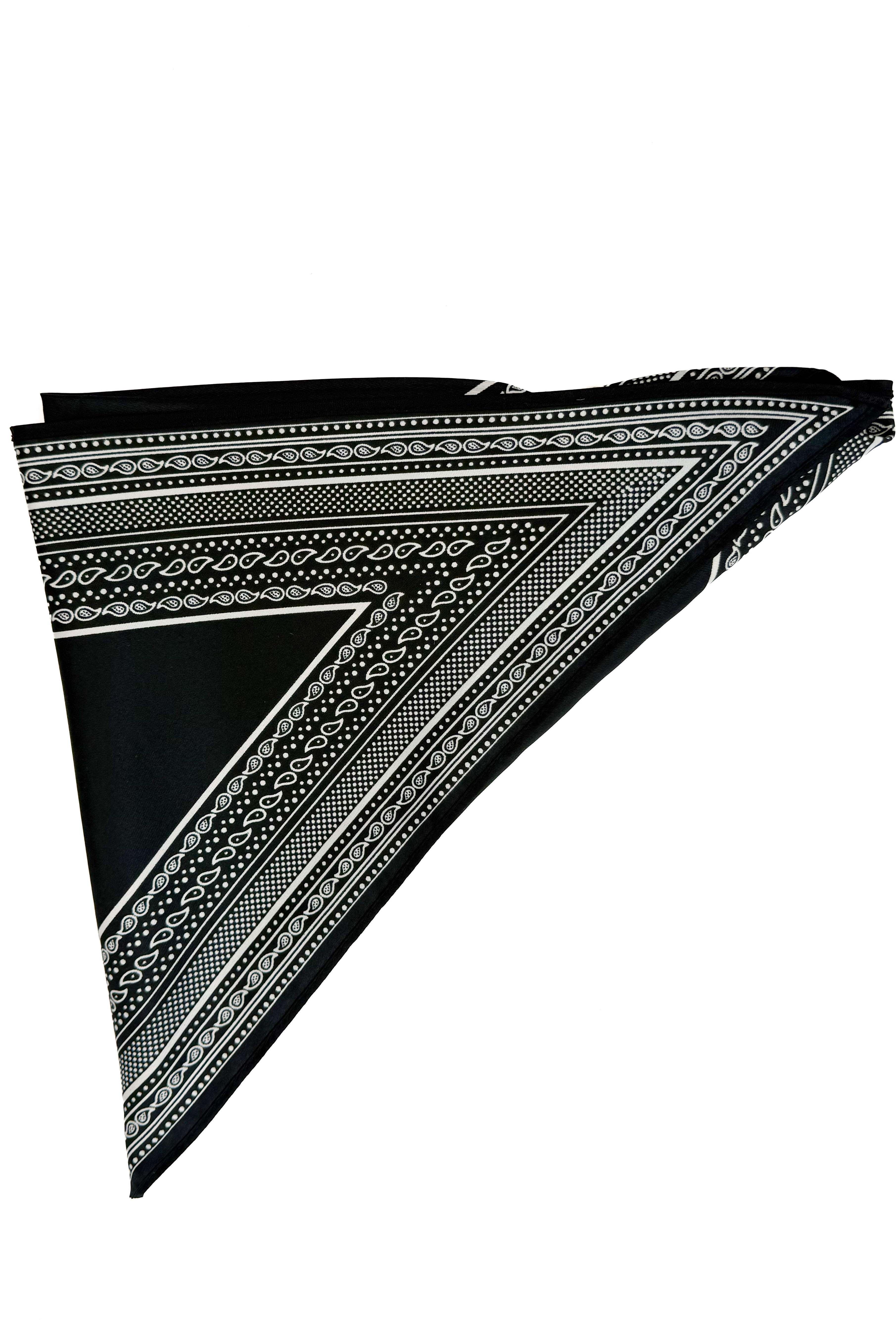 Black Bandana Triangle Scarf