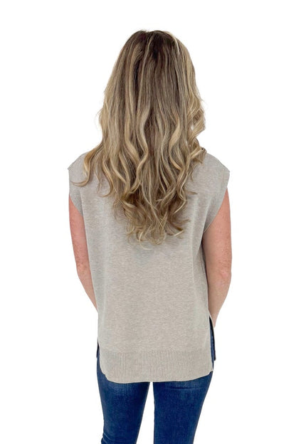 Love You A Latte Mocha Sleeveless Sweater