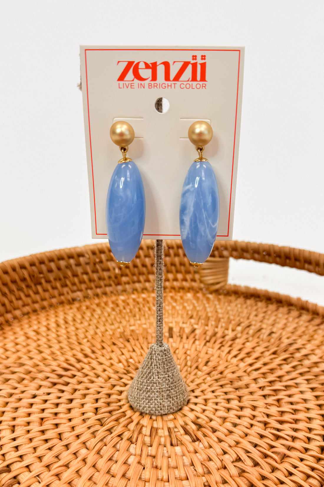 Reese Glossy Resin Bead Drop Earrings