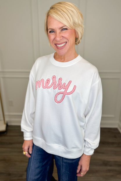 Sarah Merry Boucle Sweatshirt