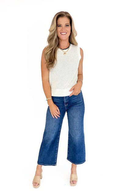 Quinn Dark Wash Wide Leg Jeans by Risen
