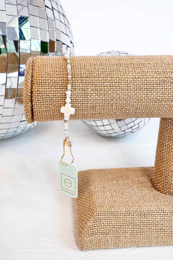 Hope Unwritten Signature Cross Bracelet - Call Me On My Shellphone by e newton