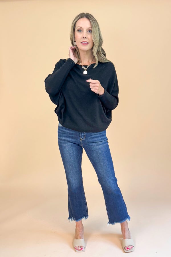 Joanie Dark Wash Kick Crop Jeans by Risen